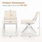 White Rubber Wood Dining Chairs Set of 2 with Cushioned Seat and Backrest